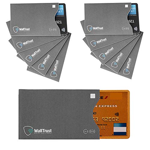 WallTrust® Protectoras de RFID NFC | Protección * Aprobado TÜV Alemán * | 10 Fundas para Tarjeta de Crédito Débito Identificación | Apertura Lateral WallTrust® Protectoras de RFID NFC | Protección * Aprobado TÜV Alemán * | 10 Fundas para Tarjeta de Crédito Débito Identificación | Apertura Lateral