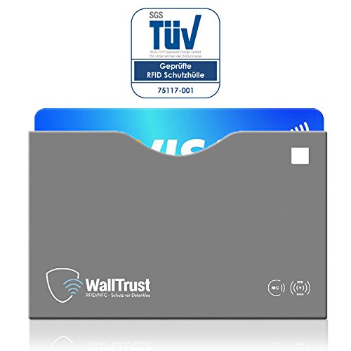 WallTrust® Protectoras de RFID NFC | Protección * Aprobado TÜV Alemán * | 10 Fundas para Tarjeta de Crédito Débito Identificación | Apertura Superior WallTrust® Protectoras de RFID NFC | Protección * Aprobado TÜV Alemán * | 10 Fundas para Tarjeta de Crédito Débito Identificación | Apertura Superior