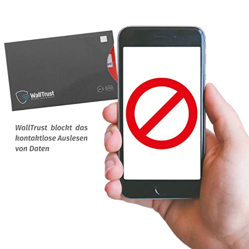 WallTrust® Protectoras de RFID NFC | Protección * Aprobado TÜV Alemán * | 10 Fundas para Tarjeta de Crédito Débito Identificación | Apertura Superior