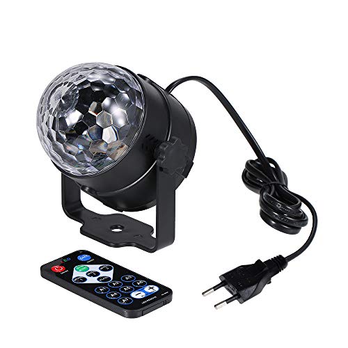 Walmeck 3W RGB Control Remoto Mini LED Bola mágica lámpara Efecto luz de la Etapa para Discoteca KTV Club Barra Inicio Partido