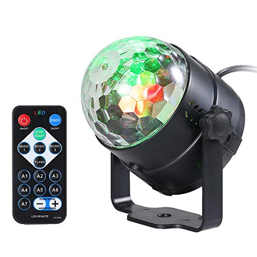 Walmeck 3W RGB Control Remoto Mini LED Bola mágica lámpara Efecto luz de la Etapa para Discoteca KTV Club Barra Inicio Partido