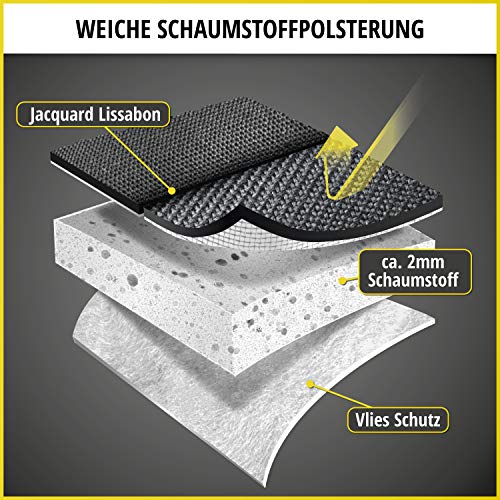 Walser 10538 Funda de asiento de coche ajuste de transportador, funda de asiento de poliéster antracita compatible con Peugeot Boxer, banco simple y doble