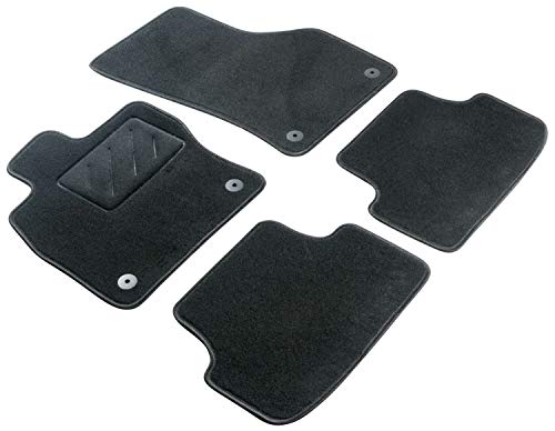 Walser Alfombras de coche Velour fieltro de la aguja compatible con Volvo S40, V50, 03/2004-07/2012