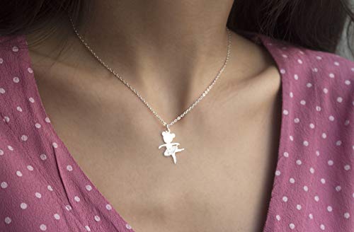 WANDA PLATA Collar Colgante Bailarina Ballet para Niña Mujer Plata de Ley 925, Cadena Incluida con Caja de Regalo, Regalo Primera Comunión WANDA PLATA Collar Colgante Bailarina Ballet para Niña Mujer Plata de Ley 925, Cadena Incluida con Caja de Regalo, Regalo Primera Comunión