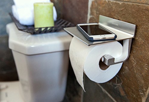 Wangel Portarrollo para Papel Higiénico, Pegamento Patentado + Autoadhesivo, Aluminio, Acabado Mate (Versión Actualizada) Wangel Portarrollo para Papel Higiénico, Pegamento Patentado + Autoadhesivo, Aluminio, Acabado Mate (Versión Actualizada)