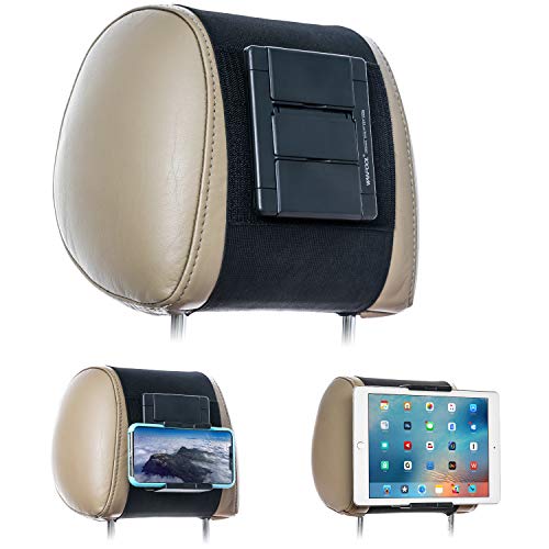 WANPOOL - Soporte para reposacabezas de vehículo, para tabletas y teléfonos con pantallas de 5 a 10,5 pulgadas, compatible con iPhone iPad Air Mini, Samsung Galaxy, Nintendo Switch