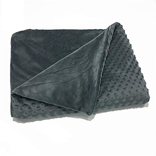 WanuigH Manta ponderada Funda Nórdica for lastrado removible 8 Lazos 47 '' X 71''Soft Minky Dot para Adultos/Adolescentes Dormir Mejor (Color : Gris, Size : 120x180cm)