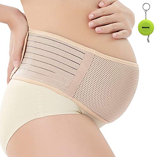 WANYI Fajas Embarazo Premamá 120CM Cinturón de Embarazo, Embarazo Cinturon Ajustable Cinturón Apoyo Abdominal Transpirable Embarazadas Mujeres para Evitar Dolor Espalda (Marrón)