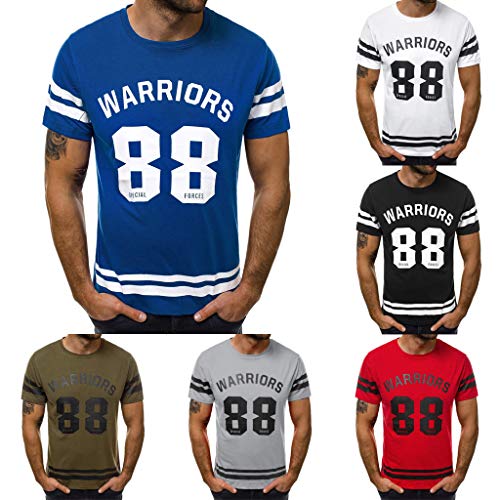 waotier 2019 Ropa De Hombre Camiseta De Manga Corta con Estampado De Letras para Hombre De Verano para Hombre