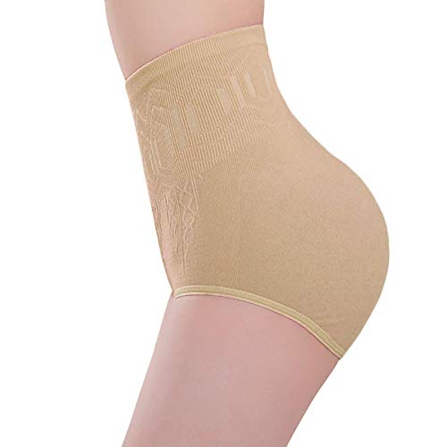 WARMWORD Braguitas Moldeadora Cintura Alta Adelgazantes Abdomen,Faja Reductora Postparto Shapewear para Body Mujer Comodo y Transpirable Talla Grande Sexy De Las Mujeres Cintura Alta Control