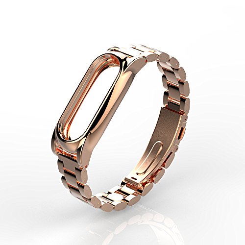 WARMWORD Correa de Repuesto de Acero Inoxidable para Reloj Inteligente Xiaomi Mi Band 2, con Marco de Metal Correa de muƱeca Acero Inoxidable Pulsera de Metal WARMWORD Correa de Repuesto de Acero Inoxidable para Reloj Inteligente Xiaomi Mi Band 2, con Marco de Metal Correa de muƱeca Acero Inoxidable Pulsera de Metal