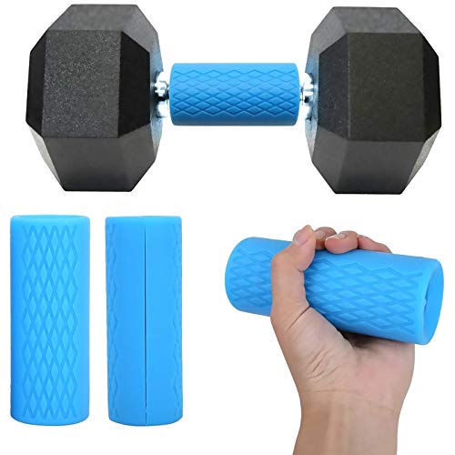 Wasafire 1 Piezas Empuñaduras con Mancuernas Agarre de Silicona Mangos de Barra Gruesas Protegen Almohadillas Protector de Manos Pull up Tape Arm Blaster Adaptador para Levantamiento de Pesas