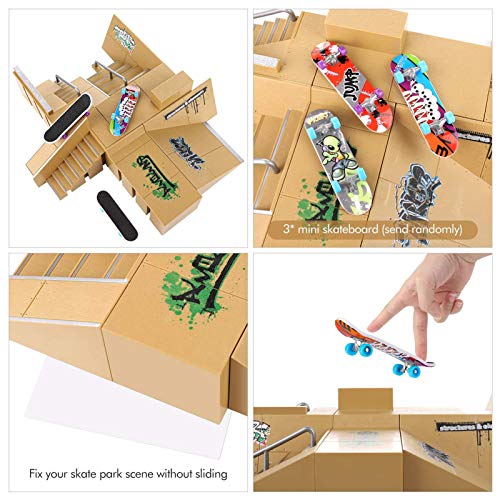 Wayin Skate Park Kit 8pcs Monopatines de Juguete para Dedos Parque de Mini Patín de Dedos Kit de Rampa de Piezas Fingerboards Tech Deck Skate Cretivo Juguete para Niños Wayin Skate Park Kit 8pcs Monopatines de Juguete para Dedos Parque de Mini Patín de Dedos Kit de Rampa de Piezas Fingerboards Tech Deck Skate Cretivo Juguete para Niños
