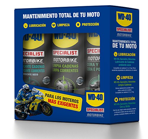 WD-40 Total de Moto en Ambiente Specialist Motorbike Spray, 400mL, Caja de 3