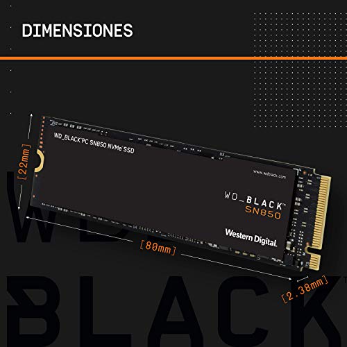 WD BLACK SN750 SSD interno NVMe para gaming de adecuado rendimiento, 1 TB