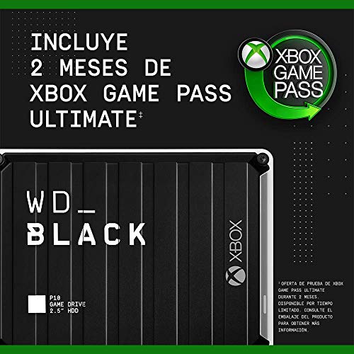 WD_BLACK P10 Game Drive de 5 TB para llevar tu colección de juegos de PC o consola allí donde vayas WD_BLACK P10 Game Drive de 5 TB para llevar tu colección de juegos de PC o consola allí donde vayas