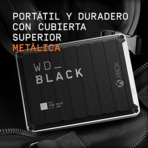 WD_BLACK P10 Game Drive de 5 TB para llevar tu colección de juegos de PC o consola allí donde vayas