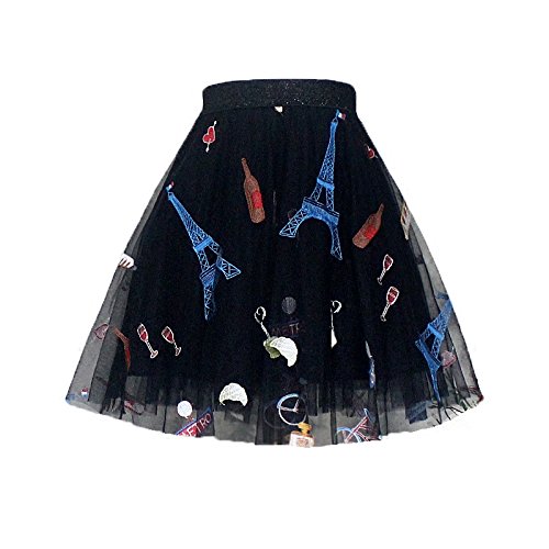 WDDBSQ Falda De Tul/Malla/Noche/Fiesta/Partes/Vestido/Grado/Falda De Bordado/Malla/Faldas/Falda/Vestido Un Poco Carácter/Delgada/Tutú/Salvaje/Negro, Tamaño, Negro WDDBSQ Falda De Tul/Malla/Noche/Fiesta/Partes/Vestido/Grado/Falda De Bordado/Malla/Faldas/Falda/Vestido Un Poco Carácter/Delgada/Tutú/Salvaje/Negro, Tamaño, Negro