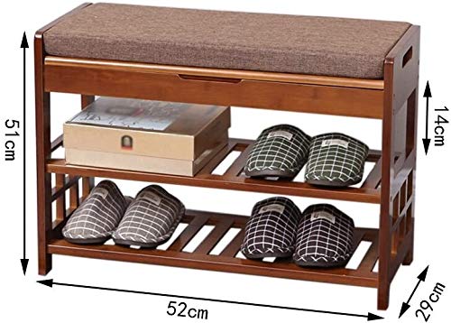 Wddwarmhome Zapatillas Multifuncional EUROPEO EUROPEO SIMPLE ZAPATOS NATURALES NATURALES Zapato Sit de zapatos Zapato Organizador de la sala de estar Dormitorio de la sala Rack ( Size : 52*29*51cm )