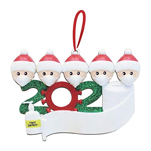 WDEC 2020 Ornamento Sobrevividas Colgar Adornos de Navidad Familia DIY de Vacaciones Decoraciones Regalos para el Ôrbol de Navidad Decoración de Navidad, Nombre Escrito a Mano (Family of 5) WDEC 2020 Ornamento Sobrevividas Colgar Adornos de Navidad Familia DIY de Vacaciones Decoraciones Regalos para el Ôrbol de Navidad Decoración de Navidad, Nombre Escrito a Mano (Family of 5)