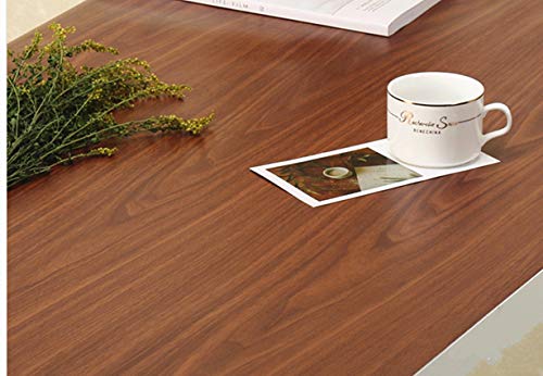 WDragon Papel decorativo autoadhesivo de grano de madera marrón, para muebles, armarios, estanterías, 40 cm x 250 cm