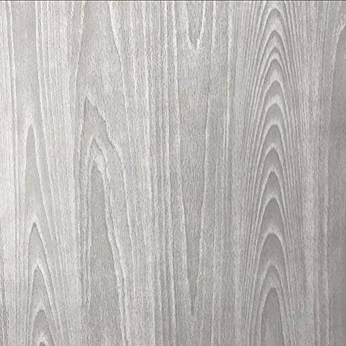 WDragon - Papel decorativo autoadhesivo, diseño de madera de color gris, para mostrador, muebles, armarios, estantes de armario, papel pintado, 45 cm x 250 cm