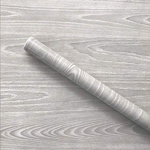 WDragon - Papel decorativo autoadhesivo, diseño de madera de color gris, para mostrador, muebles, armarios, estantes de armario, papel pintado, 45 cm x 250 cm