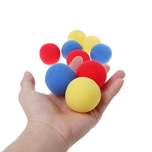 WE-WHLL 20PCS 4.5cmDedo Trucos de Magia Props Bolas de Esponja Street Classical Stage Tricks