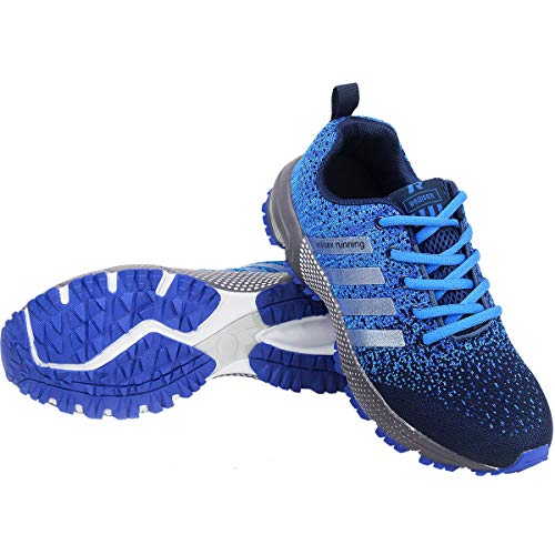 Wealsex Zapatos para Correr En Montaña Asfalto Aire Libre Deportes Zapatillas De Running para Hombre (43, Azul Claro)