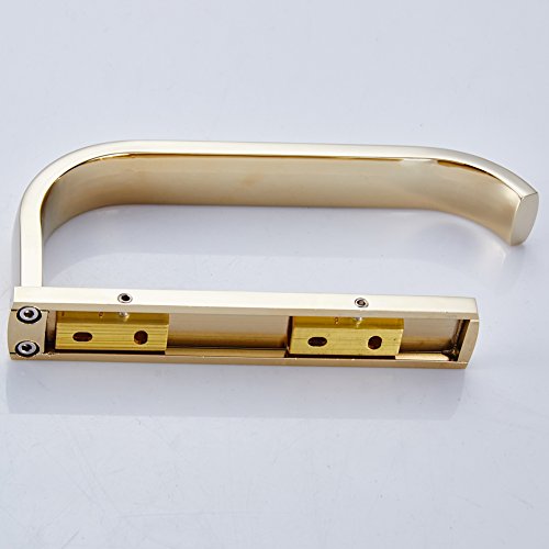 Weare Home Accesorios de baño de latón macizo con acabado dorado montado en la pared moderno rollo de papel higiénico titular barra sin cubierta Weare Home Accesorios de baño de latón macizo con acabado dorado montado en la pared moderno rollo de papel higiénico titular barra sin cubierta