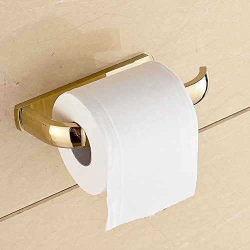 Weare Home Accesorios de baño de latón macizo con acabado dorado montado en la pared moderno rollo de papel higiénico titular barra sin cubierta Weare Home Accesorios de baño de latón macizo con acabado dorado montado en la pared moderno rollo de papel higiénico titular barra sin cubierta