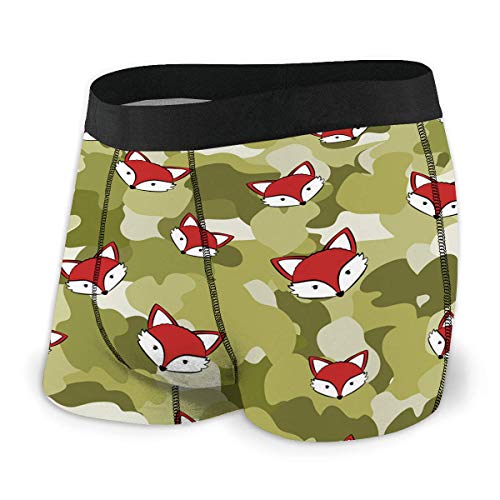 Web--ster Ropa Interior Calzoncillos de Boxeo elásticos Personalizados Bosque con Lindos zorritos MBF-115 Talla XL Web--ster Ropa Interior Calzoncillos de Boxeo elásticos Personalizados Bosque con Lindos zorritos MBF-115 Talla XL