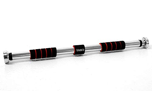 WebFit Barra de dominadas para puerta ajustable, mango cómodo y antideslizante, para adulto, unisex, ajustable de 62 a 105 cm, para entrenamiento en casa WebFit Barra de dominadas para puerta ajustable, mango cómodo y antideslizante, para adulto, unisex, ajustable de 62 a 105 cm, para entrenamiento en casa