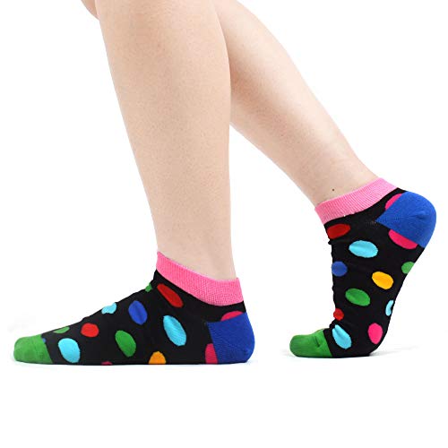 WeciBor Calcetines cortos Mujer Estampados Mujer Ocasionales Calcetines Divertidos Impresos de Algodón de Pintura de Arte Calcetines Verano Tobillo Calcetines de Colores de moda (EUR 37-43, ESB062-11)