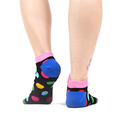 WeciBor Calcetines cortos Mujer Estampados Mujer Ocasionales Calcetines Divertidos Impresos de Algodón de Pintura de Arte Calcetines Verano Tobillo Calcetines de Colores de moda (EUR 37-43, ESB062-11)