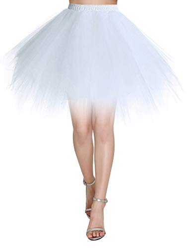 Wedtrend Mujeres Faldas Enaguas Cortas Tul Plisada Fiesta Tutu Ballet Multicolor WTC10036White XL Wedtrend Mujeres Faldas Enaguas Cortas Tul Plisada Fiesta Tutu Ballet Multicolor WTC10036White XL