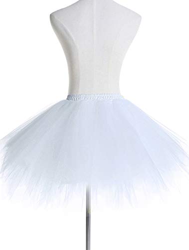 Wedtrend Mujeres Faldas Enaguas Cortas Tul Plisada Fiesta Tutu Ballet Multicolor WTC10036White XL Wedtrend Mujeres Faldas Enaguas Cortas Tul Plisada Fiesta Tutu Ballet Multicolor WTC10036White XL