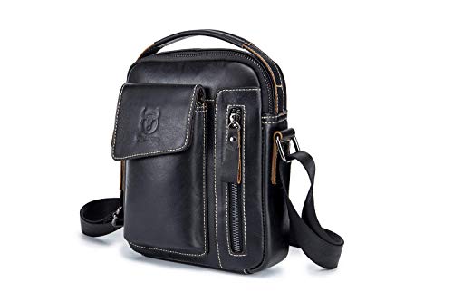 WeeDee Bolso Hombre Bandolera Cuero Vintage Crossbody Bolso de Mano Bolsa de Messenger Piel Práctico Bolso de Negocios Bolsa Cruzada Cuerpo WeeDee Bolso Hombre Bandolera Cuero Vintage Crossbody Bolso de Mano Bolsa de Messenger Piel Práctico Bolso de Negocios Bolsa Cruzada Cuerpo
