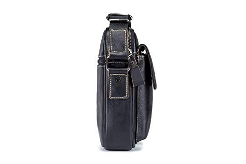 WeeDee Bolso Hombre Bandolera Cuero Vintage Crossbody Bolso de Mano Bolsa de Messenger Piel Práctico Bolso de Negocios Bolsa Cruzada Cuerpo