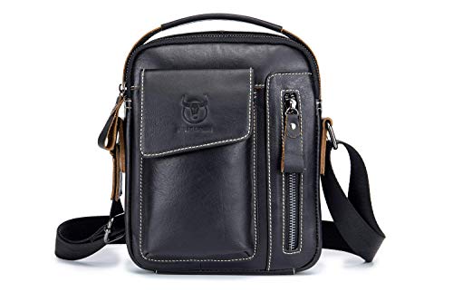 WeeDee Bolso Hombre Bandolera Cuero Vintage Crossbody Bolso de Mano Bolsa de Messenger Piel Práctico Bolso de Negocios Bolsa Cruzada Cuerpo WeeDee Bolso Hombre Bandolera Cuero Vintage Crossbody Bolso de Mano Bolsa de Messenger Piel Práctico Bolso de Negocios Bolsa Cruzada Cuerpo