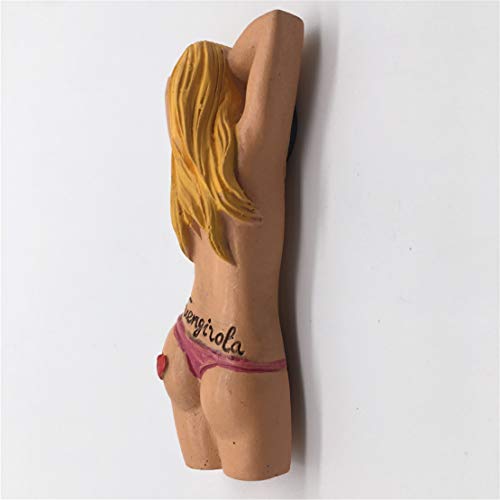 Weekinglo Souvenir Imán de Nevera Chica Sexy Fuengirola España 3D Resina Artesanía Hecha A Mano Turista Viaje Ciudad Recuerdo Carta Carta Refrigerador Etiqueta