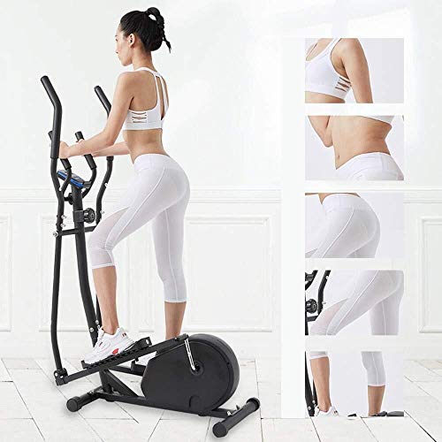 WEI-LUONG Plegable Bicicleta elíptica máquina elíptica Cross Trainer 2 en 1 Bicicleta de Ejercicios Cardio Gimnasio en casa Equipmen magnética Cardio Entrenamiento 156x80x47cm Plegable