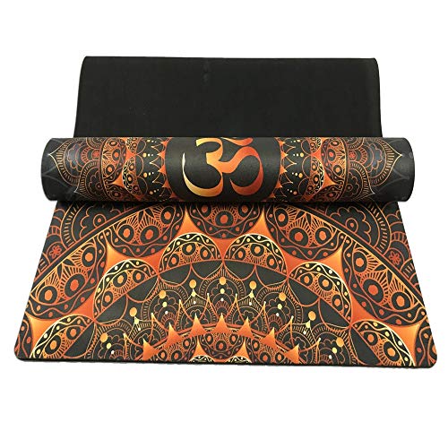 weichuang estera de yoga impresión oscura Yoga Fitness Mat Suede goma antideslizante salud Yoga flor Mat fábrica Outlet práctica Mat con