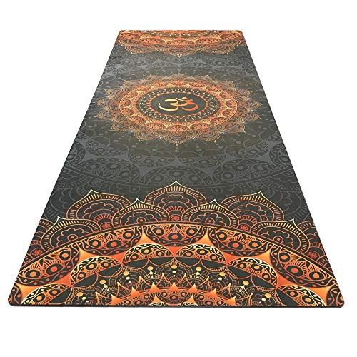 weichuang estera de yoga impresión oscura Yoga Fitness Mat Suede goma antideslizante salud Yoga flor Mat fábrica Outlet práctica Mat con