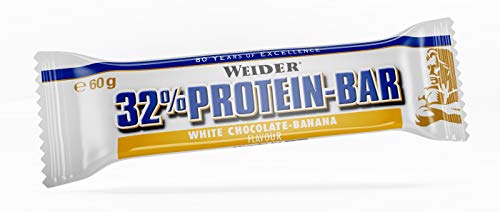 Weider 32% Protein Bar, Chocolate y Plátano - 24 Barras Weider 32% Protein Bar, Chocolate y Plátano - 24 Barras