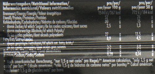 Weider 52% Barritas de Proteínas Cacahuete Caramelo - 50 gr. Barrita con 52% de proteína. Baja cantidad de azúcares.