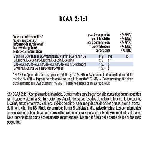 Weider BCAA 2:1:1 con 130 Capsulas. 1g de BCAA por comprimido. Enriquecido con Vitamina B6. Aminoacidos esenciales.