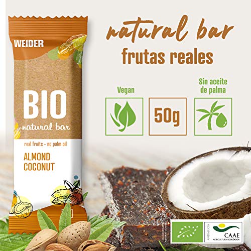 Weider Bio Bar Sabor Almond Y Coco. 50G Caja De 20 Barritas 1000 ml