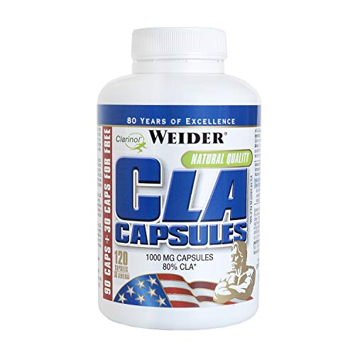 Weider CLA Caps 120 caps. Reduce la grasa corporal. Dieta keto. Ayuda a la perdida de peso.