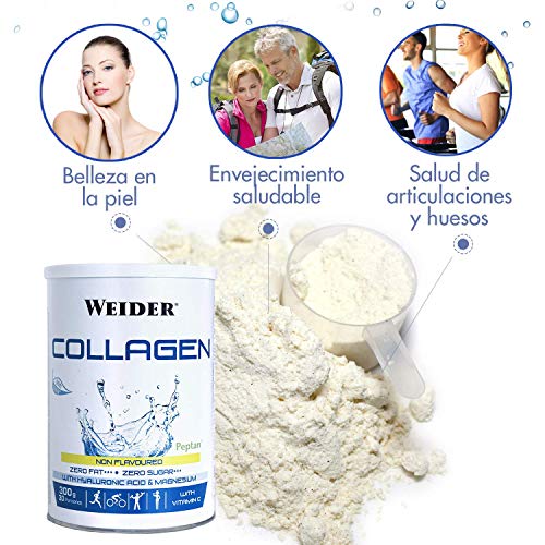 Weider Collagen. Con Ácido Hialurónico, Magnesio y Vitamina C. 100% Peptan. Cero grasas. Cero azúcar. Keto.